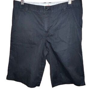 Boys Cat and Jack flat front shorts size 18 ta black adjustable waist